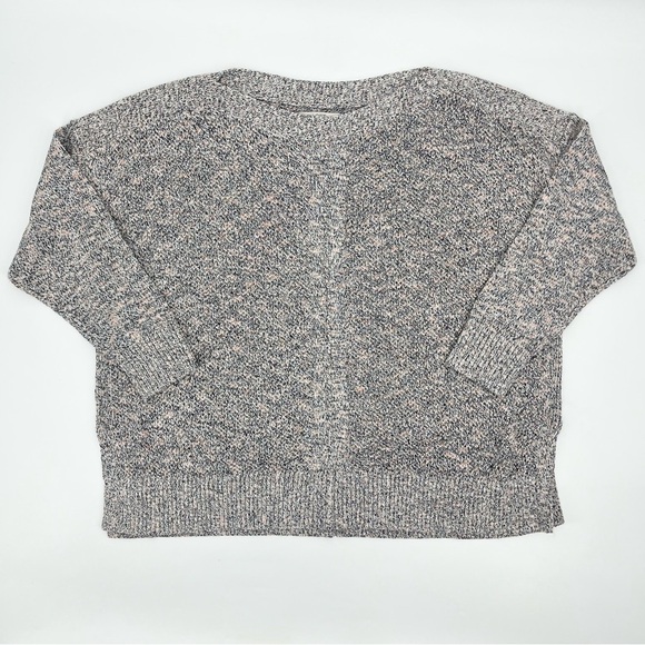 NWT Loft Oversized Speckled Cotton Blend Boatneck Sweater 16/18 - Picture 1 of 7